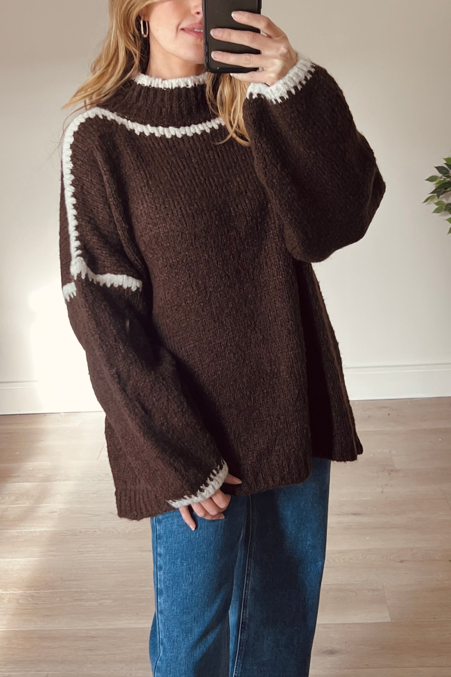 Chunky Knit High Neck Jumper