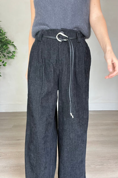 Needle Cord Wide Leg Trousers
