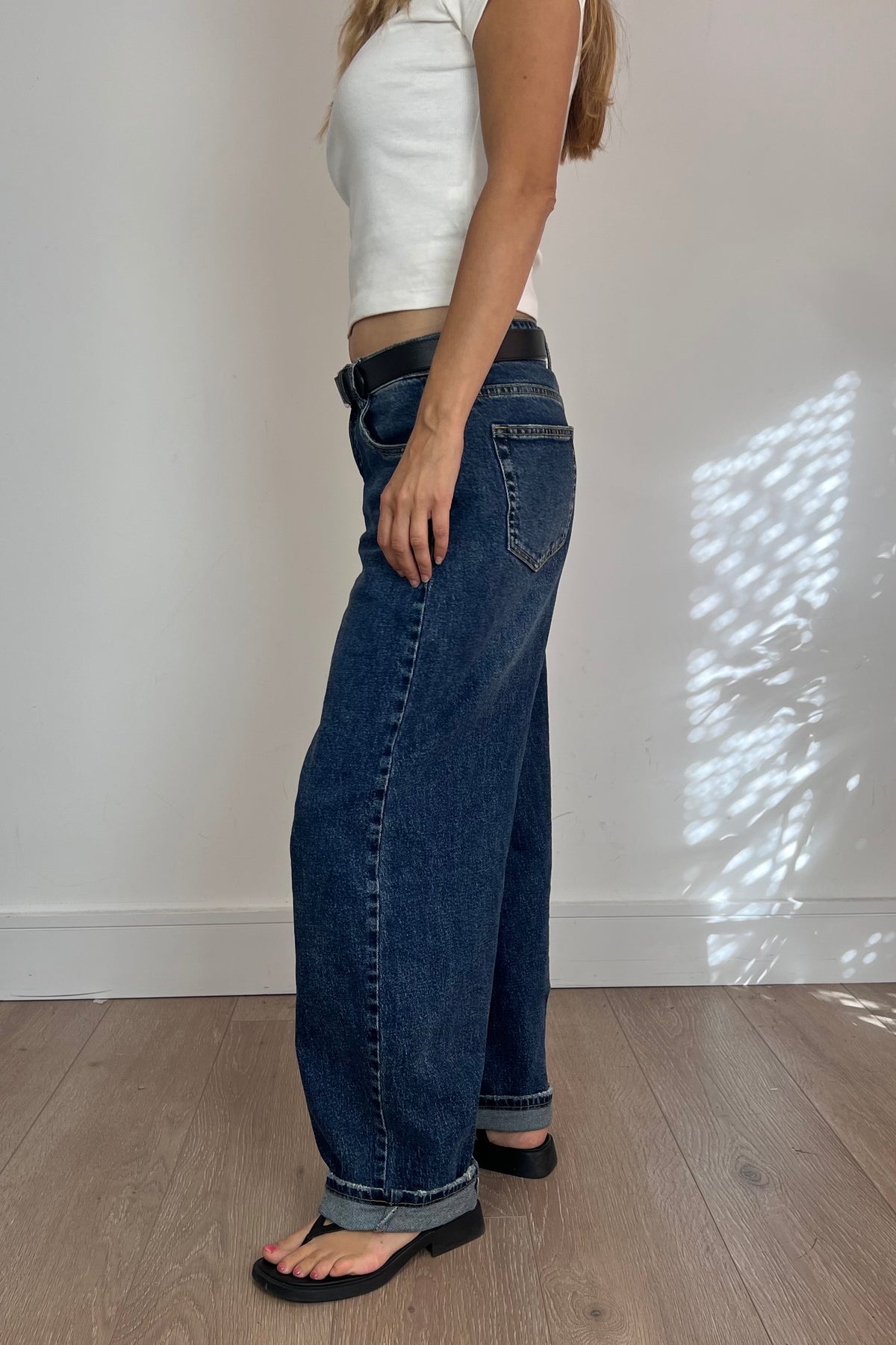 Toxik Mid Wash Denim Barrel Jeans