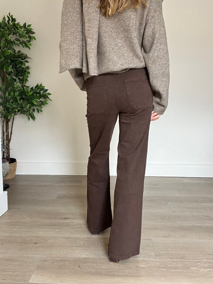 The Wide Leg Toxik Jean in Brown