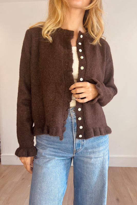 Soft Texture Wavy Edge Cardigan