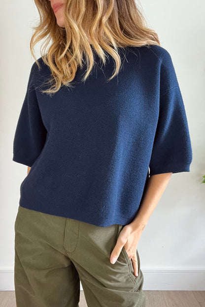 Boxy Waffle Knit Tee