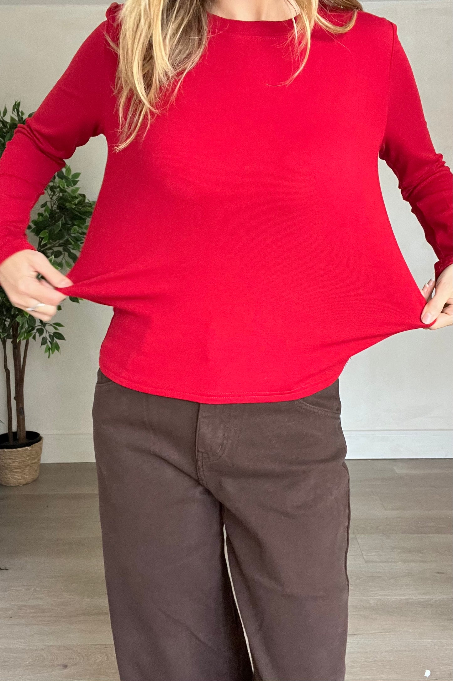 Fleece Lined Basic Top