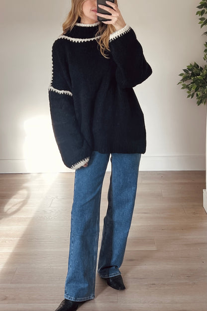 Chunky Knit High Neck Jumper