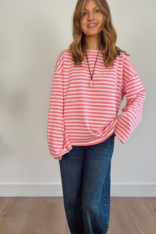 Oversized Stripe Longsleeve Tee
