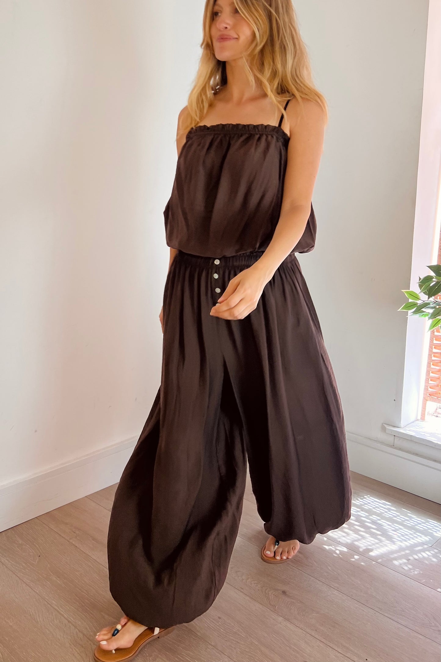 Balloon Pant Co-ord With Button Detail