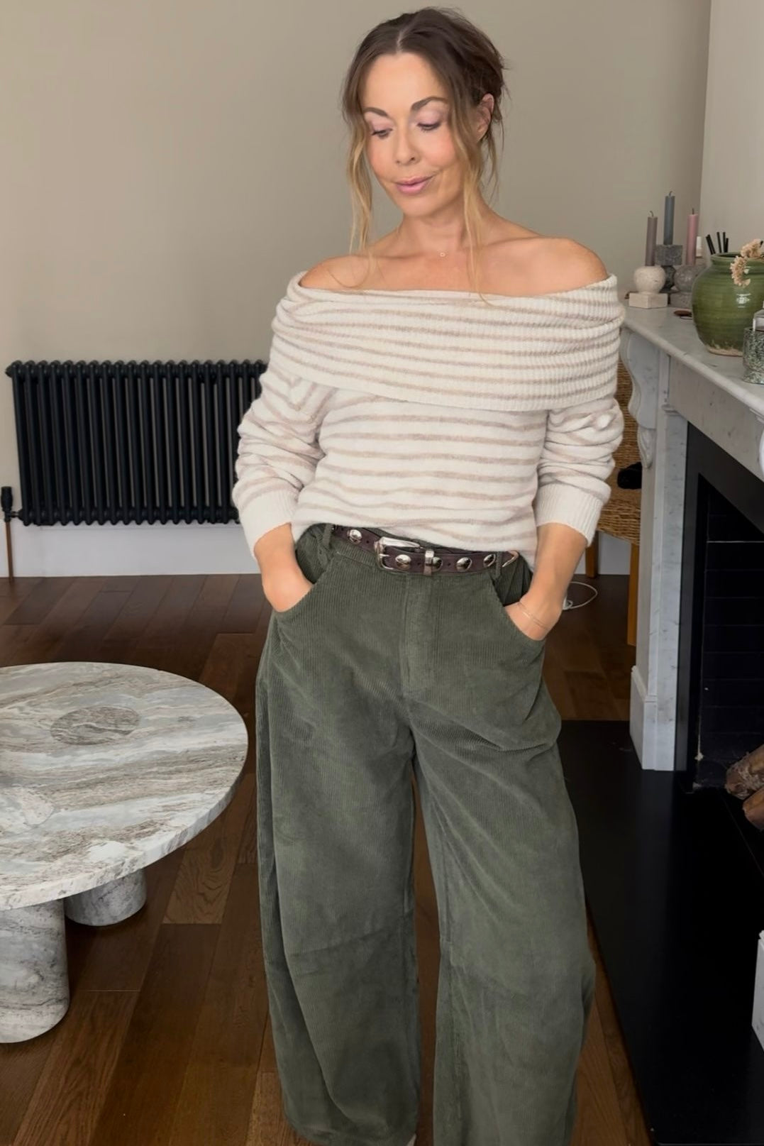 Barrel Corduroy Trousers