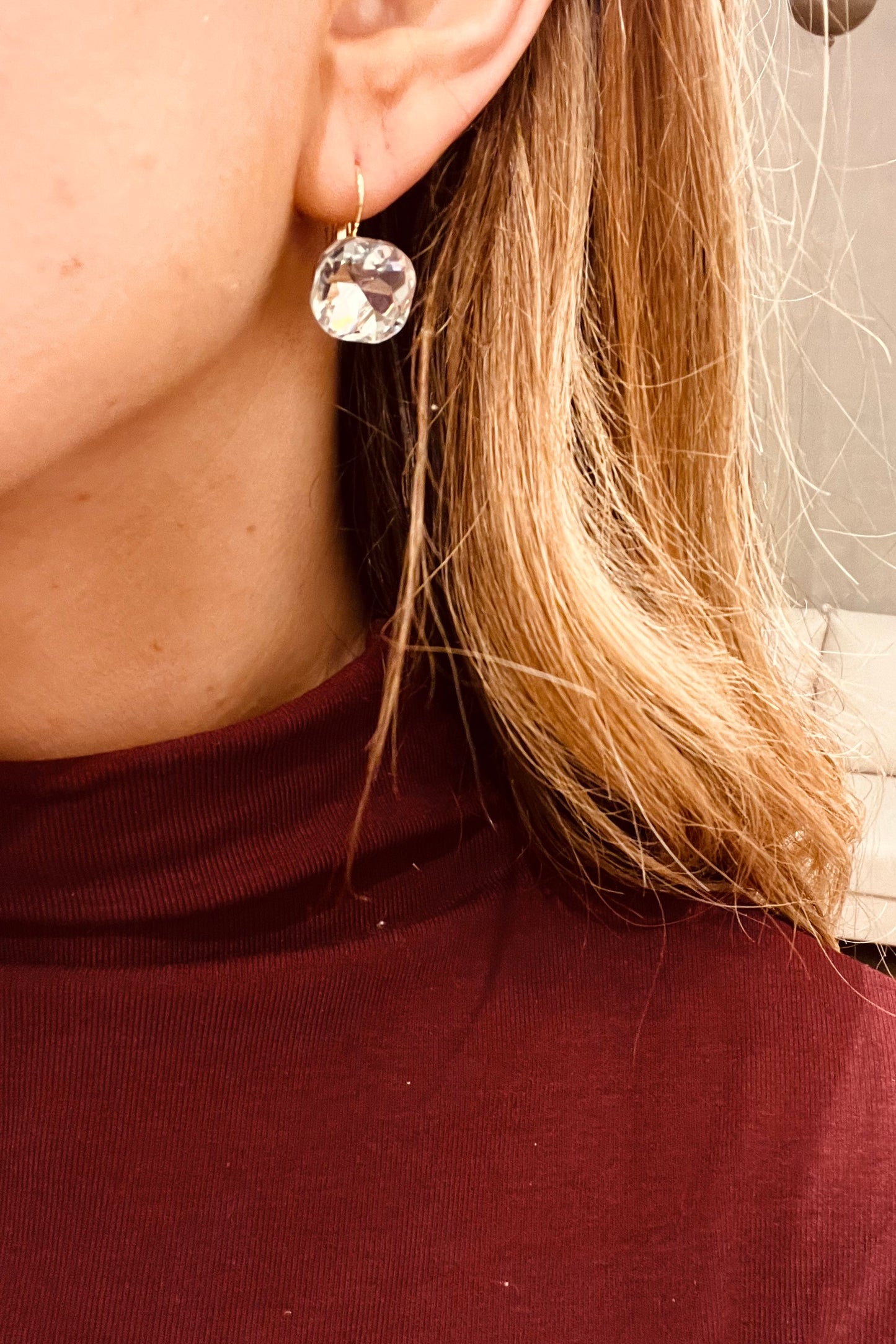 Crystal Square Earrings