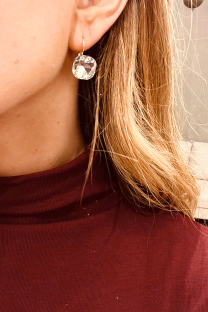 Crystal Square Earrings