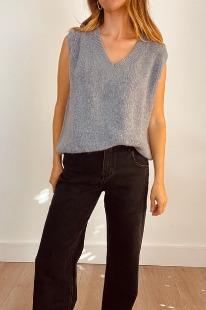 V Neck Knitted Tank Top