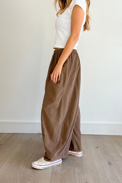Needle Cord Barrel Leg Trousers