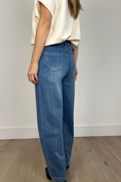 Barrel Style Drawstring Jeans