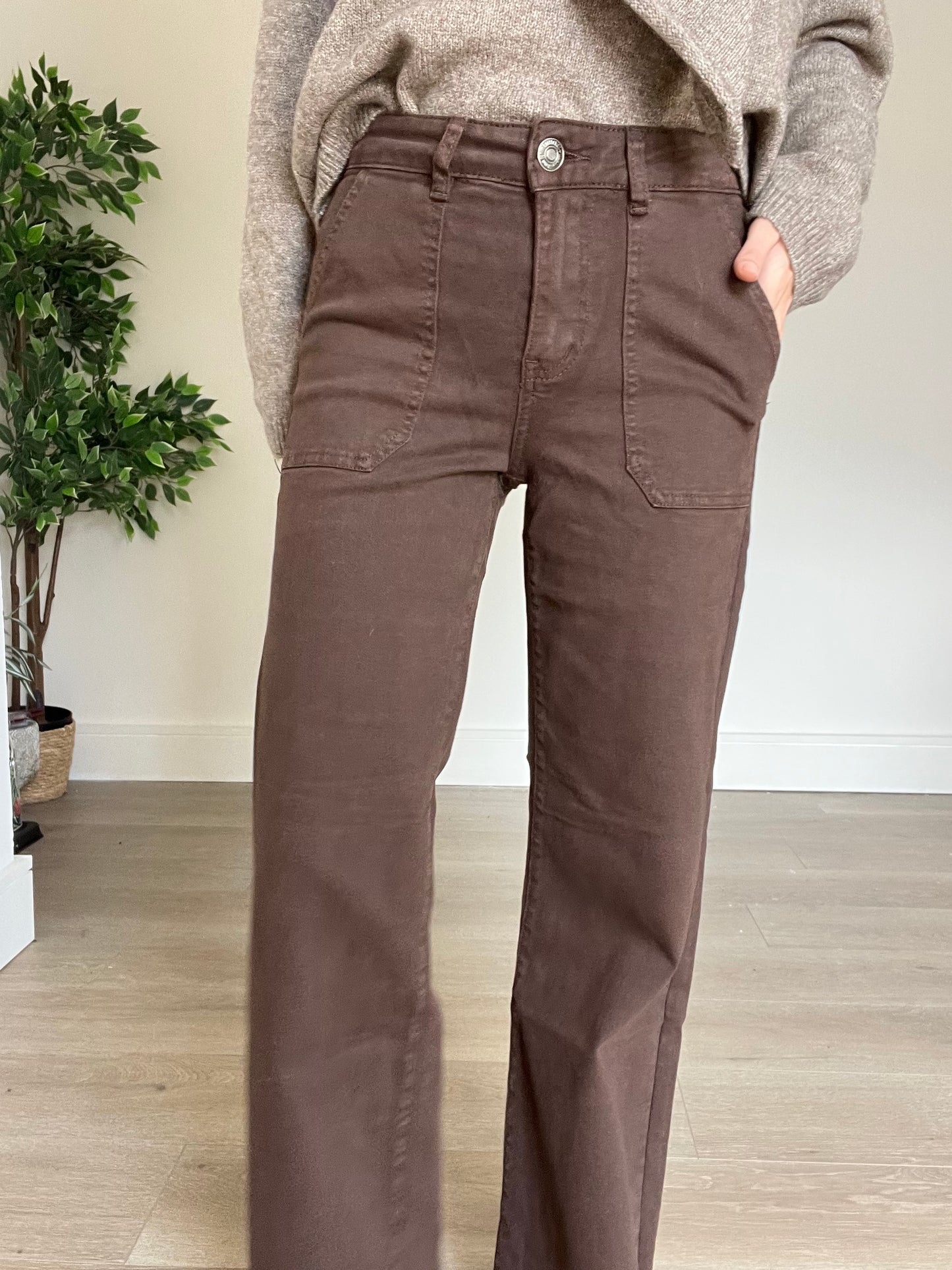 The Wide Leg Toxik Jean in Brown