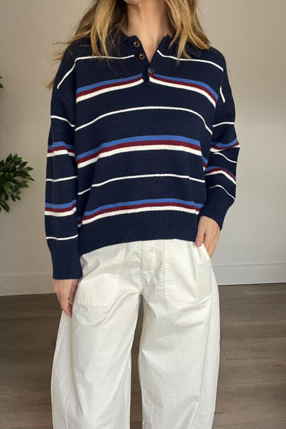 Navy Rugby Style Jumper