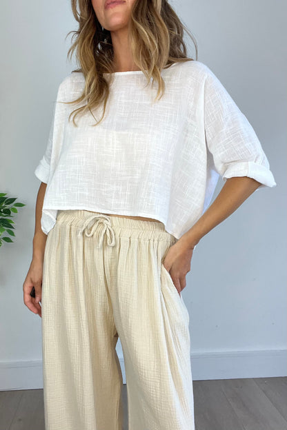 Lightweight Boxy Tee in White