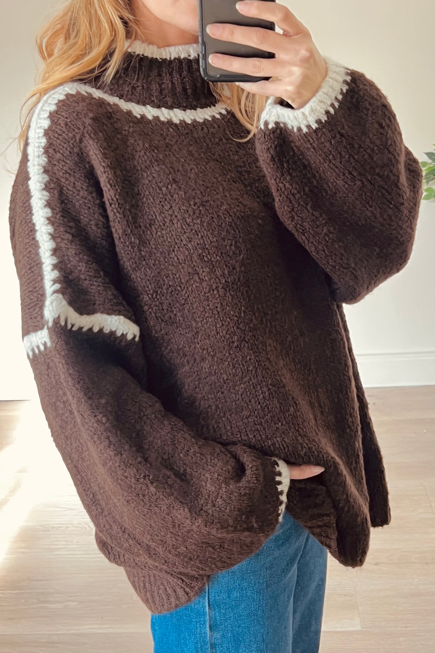 Chunky Knit High Neck Jumper