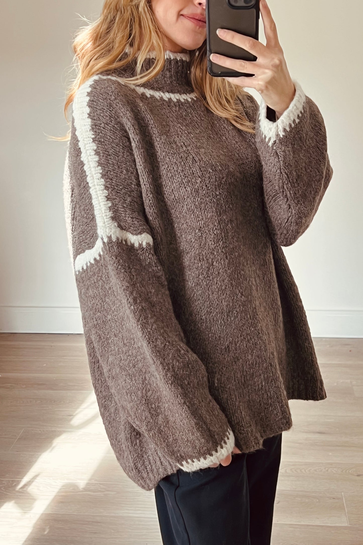 Chunky Knit High Neck Jumper