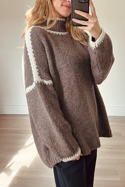 Chunky Knit High Neck Jumper