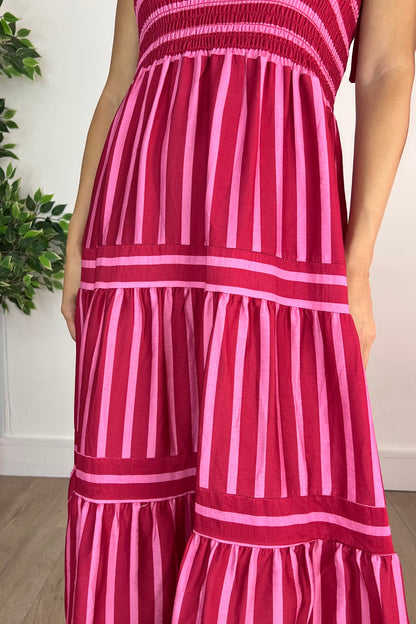 Pink/Red Stripe Dress