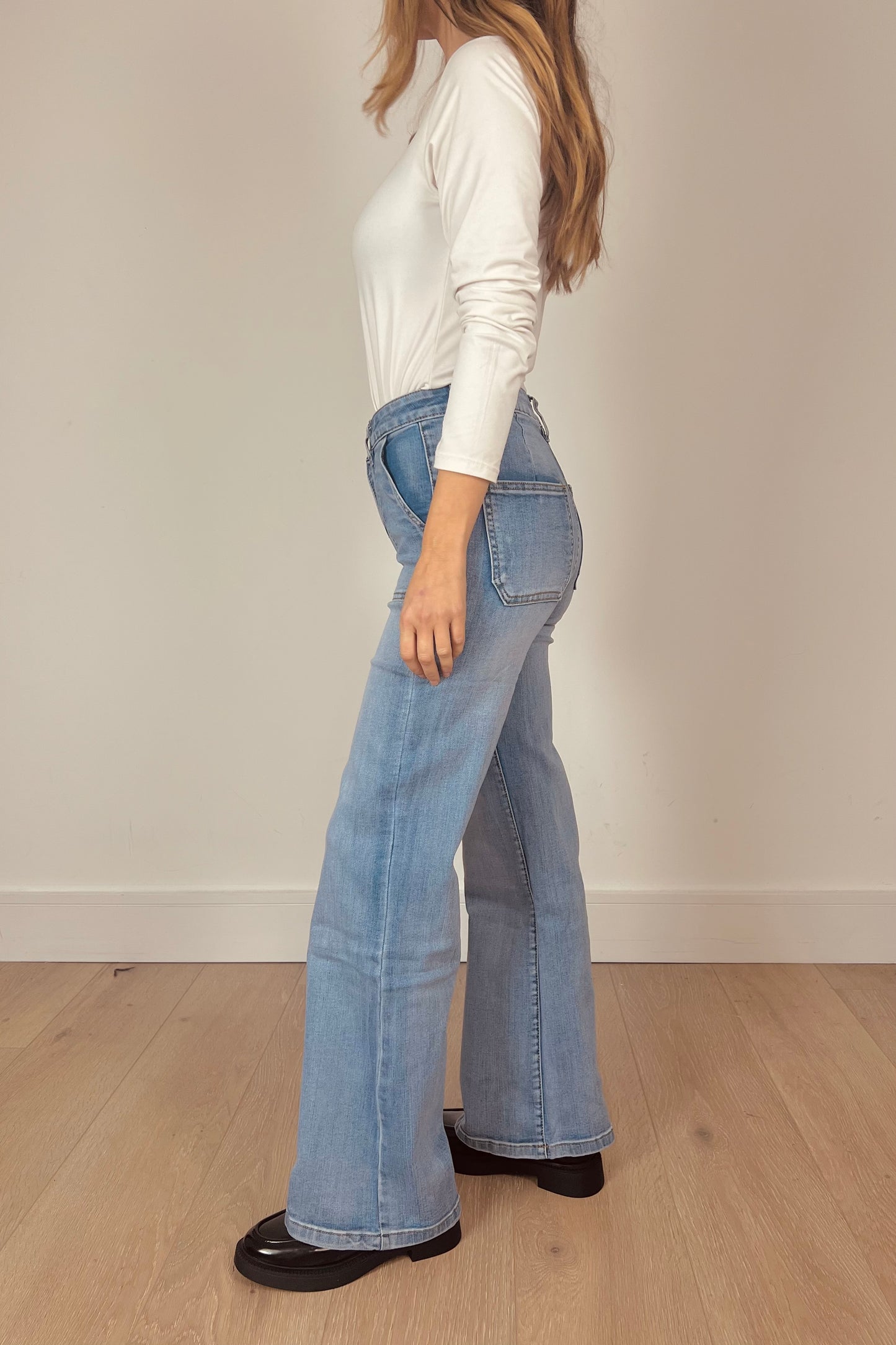 The Wide Leg Toxik Jeans in Light Blue