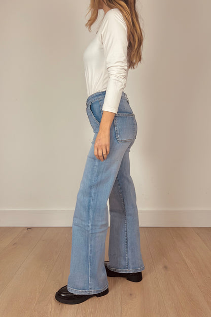 The Wide Leg Toxik Jeans in Light Blue