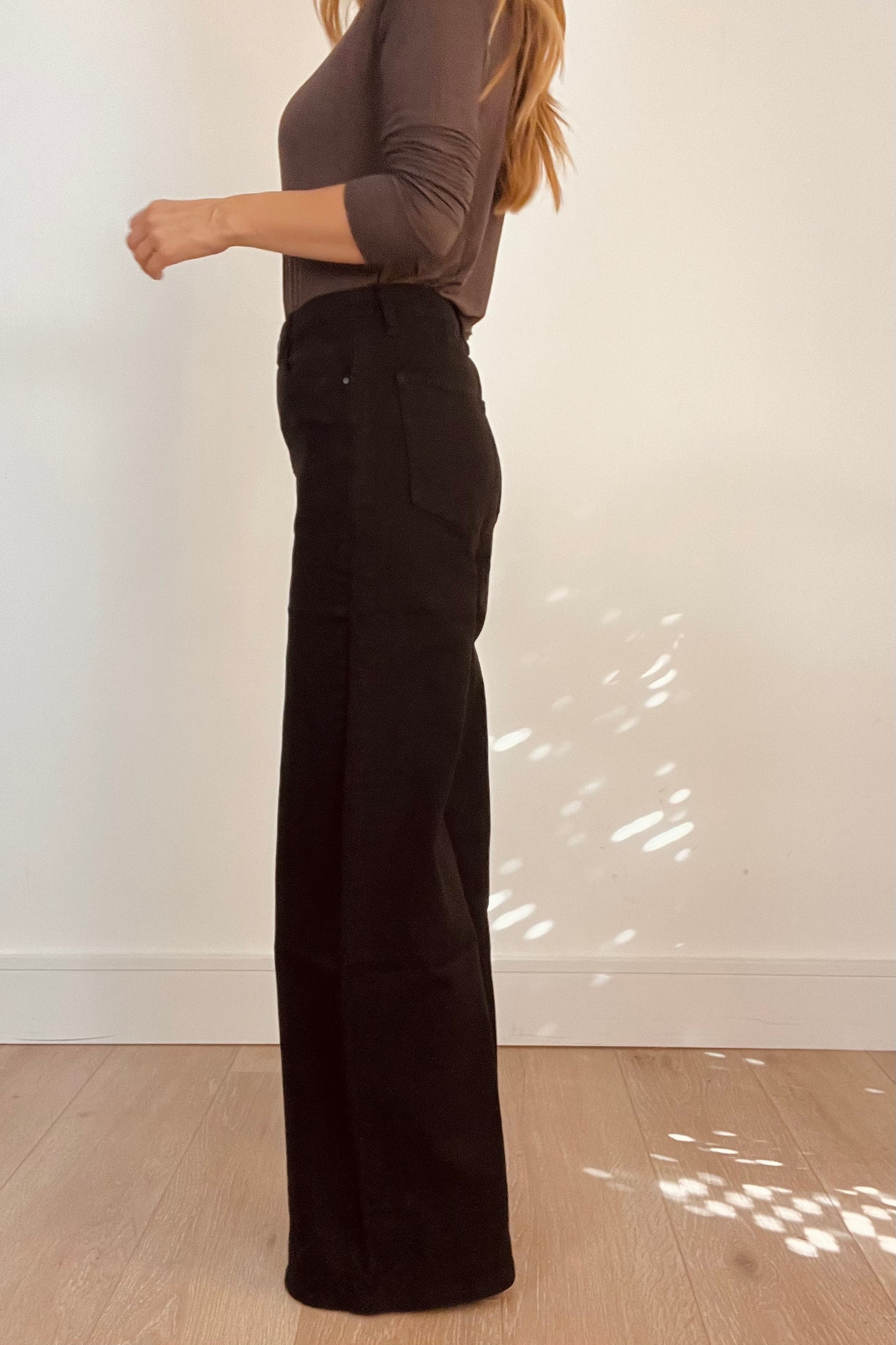 Black High Waisted Wide Leg jeans