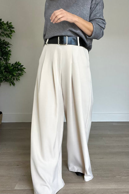 Belted Wide Leg Trousers