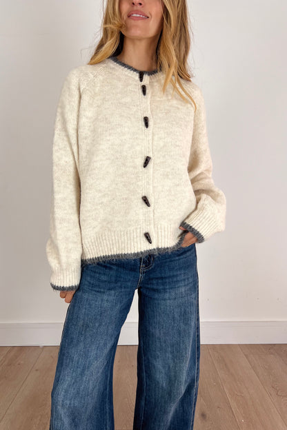 Fluffy Toggle Cardigan