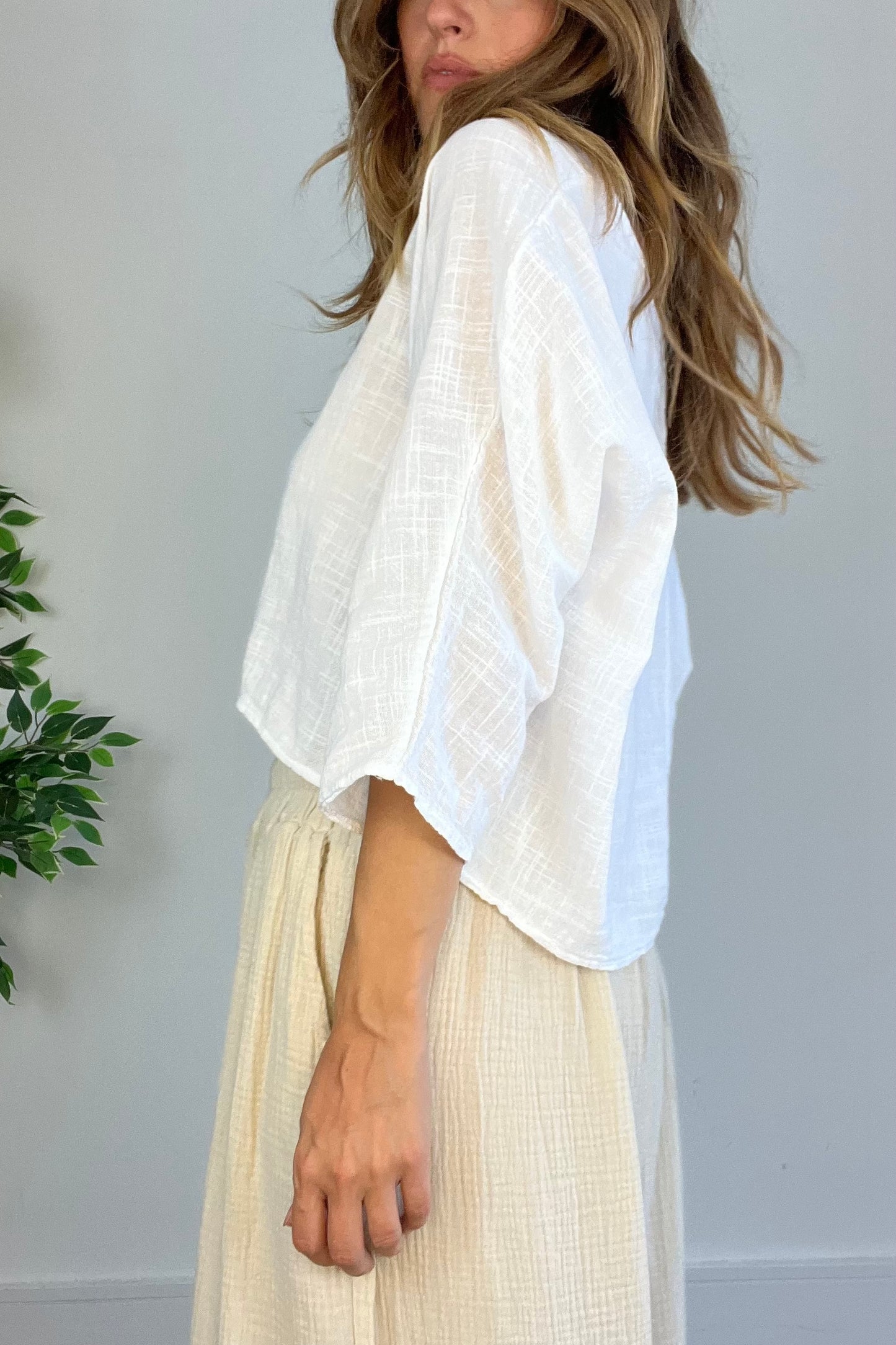 Lightweight Boxy Tee in White