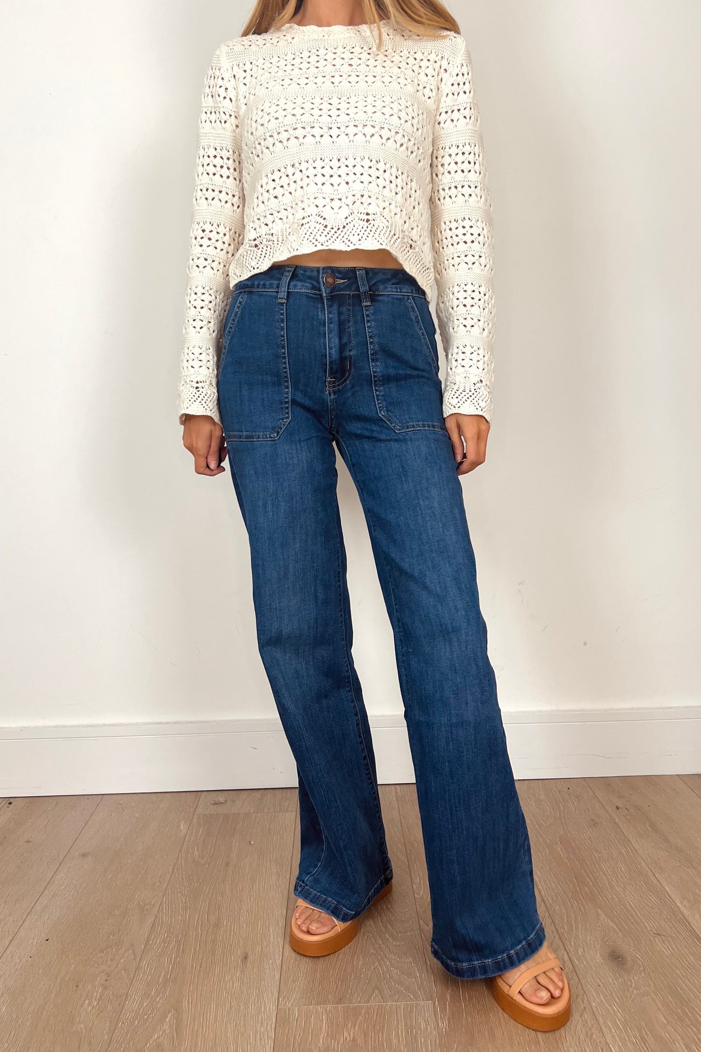 The Wide Leg Toxik Jeans in a Dark Wash