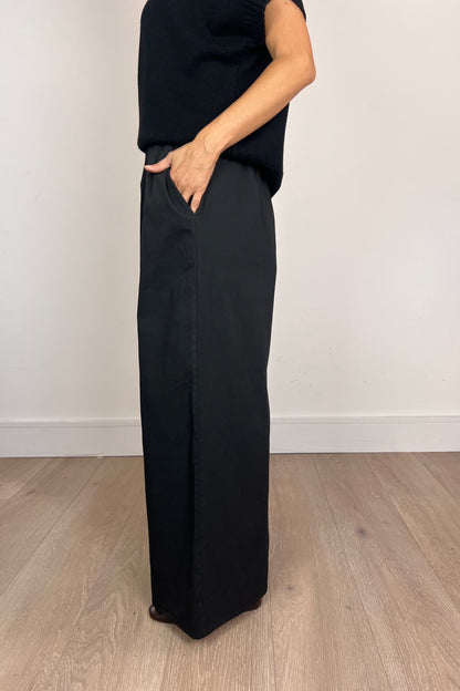 Super Wide Leg Poplin Trousers