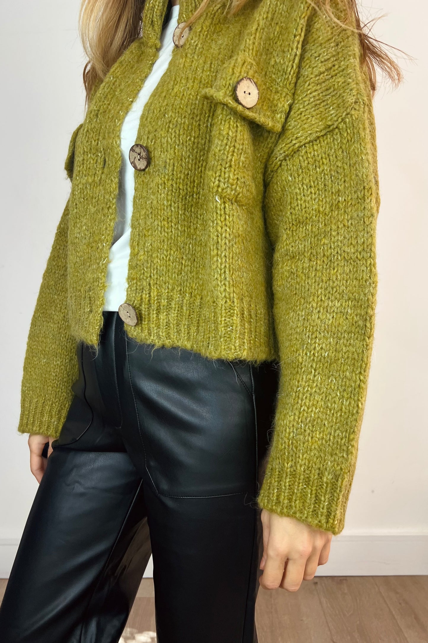 Chunky Knit Crop Cardigan