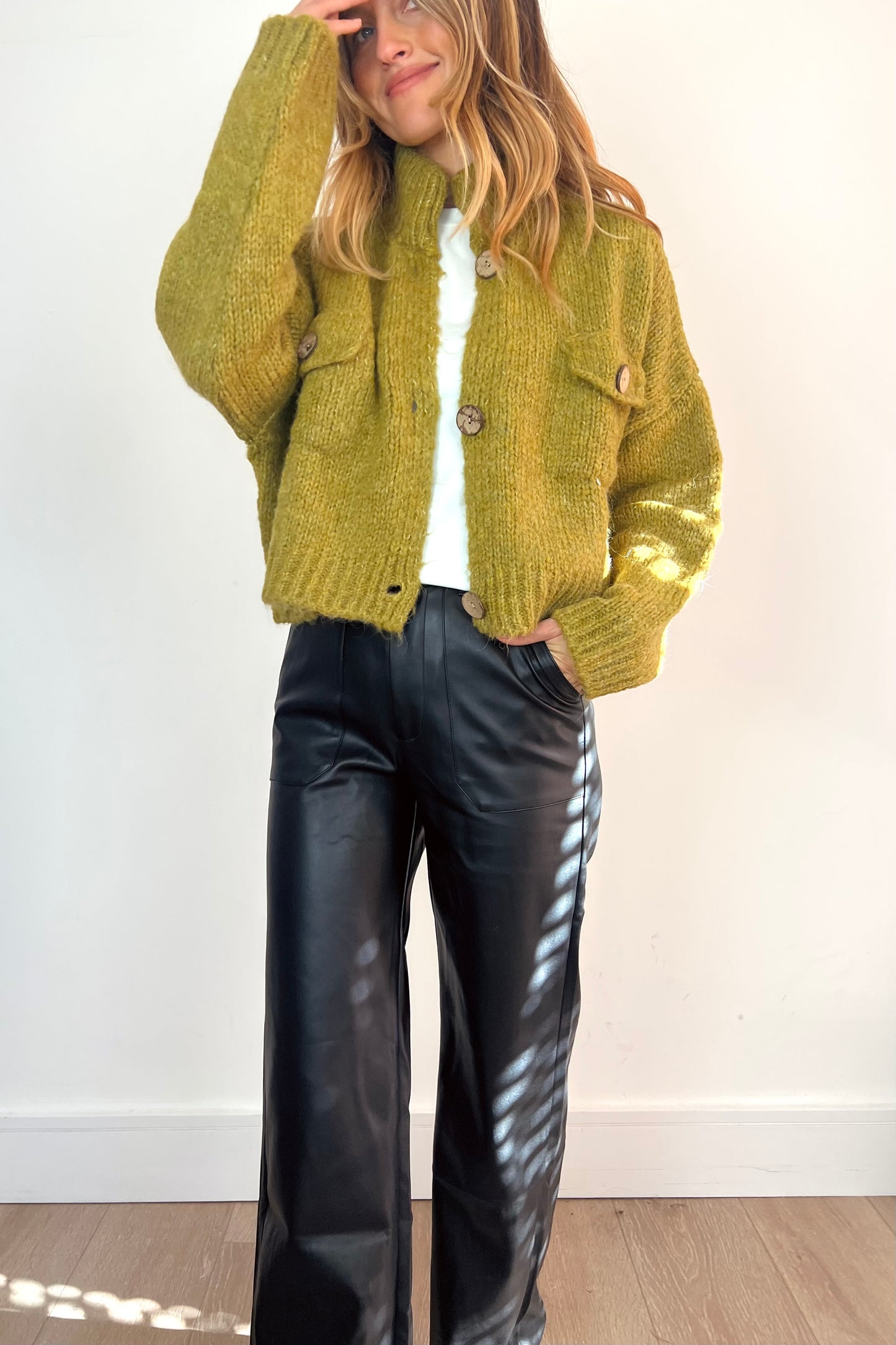 Chunky Knit Crop Cardigan