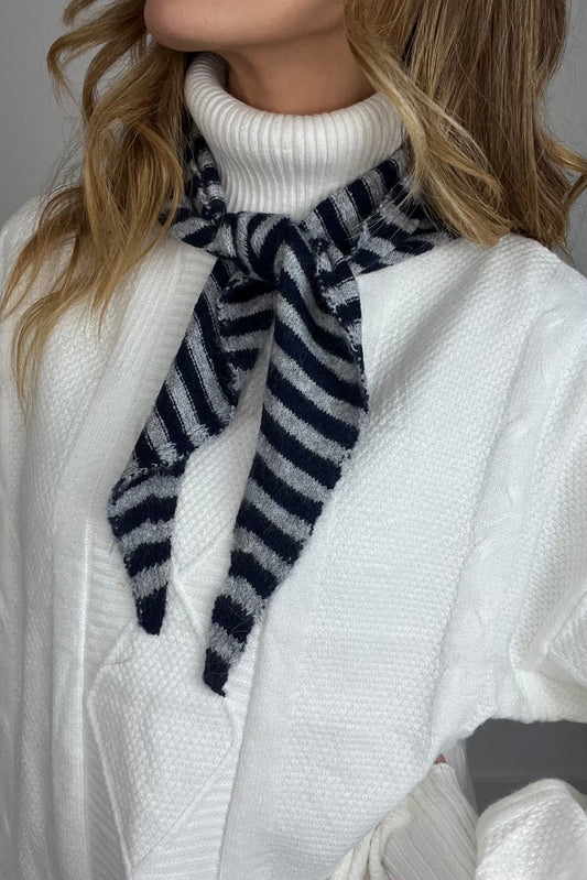 Navy/Grey Triangle Scarf
