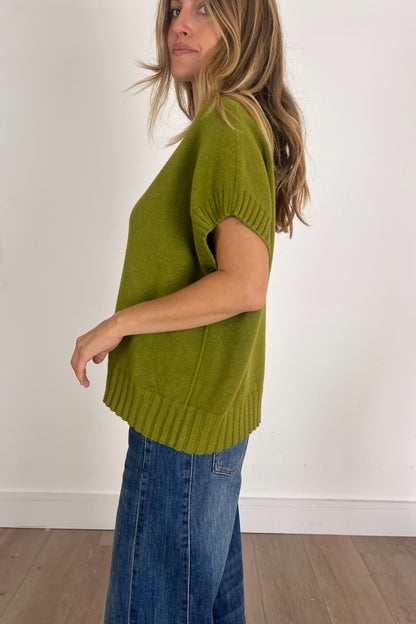 Short Sleeve Jumper in Pistachio