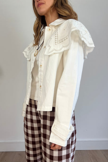 Oversized Collar Detail Jacket