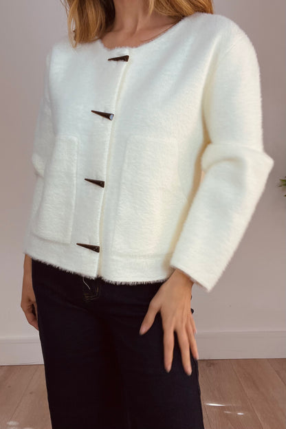 Fluffy Toggle Cardigan