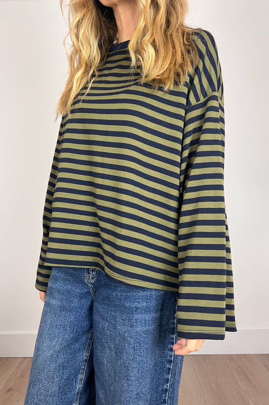 Stripe Long Sleeve Lightweight Sweatshirt (more colours)