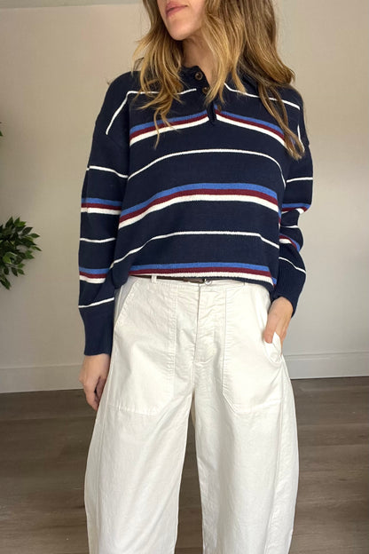 Navy Rugby Style Jumper