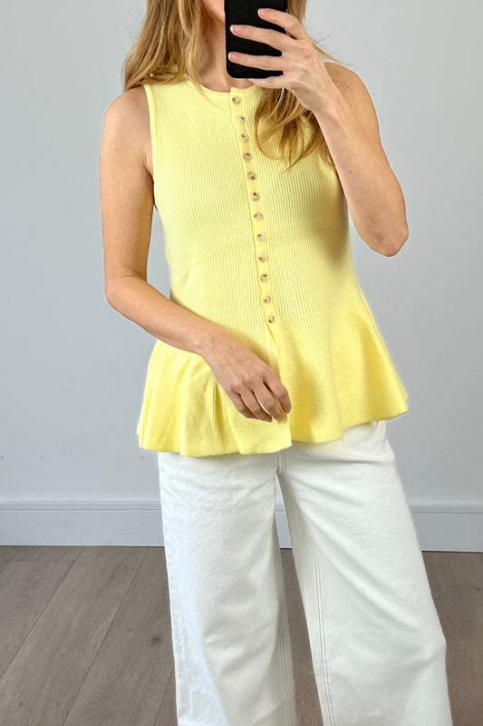 Sleeveless Ribbed Peplum top