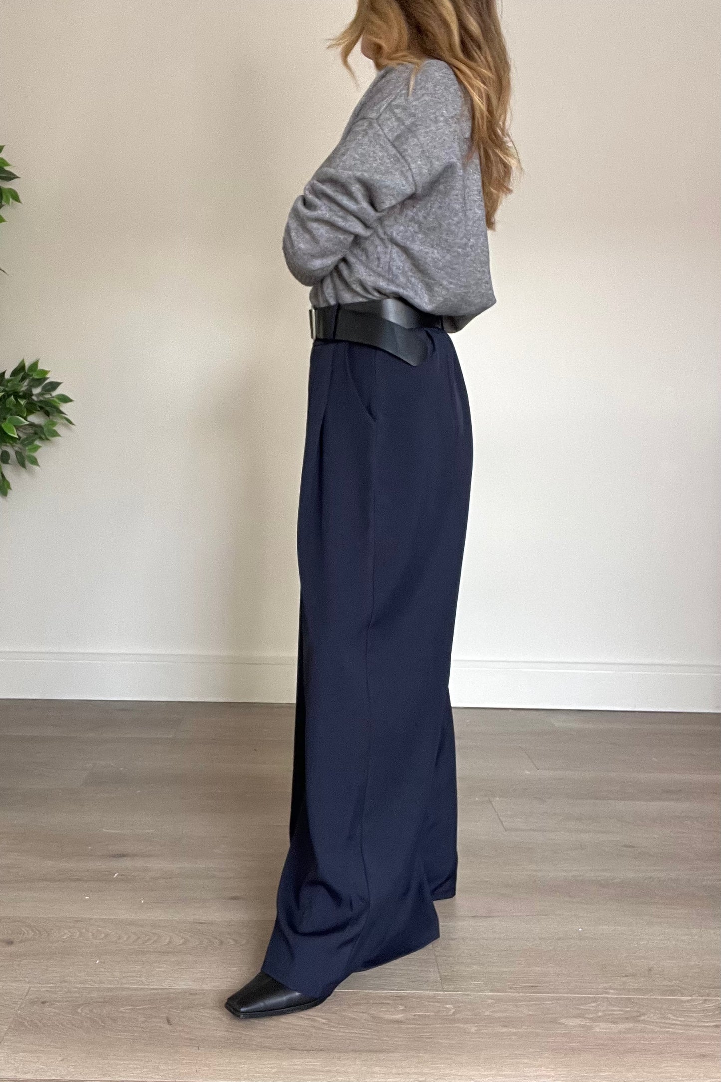 Belted Wide Leg Trousers