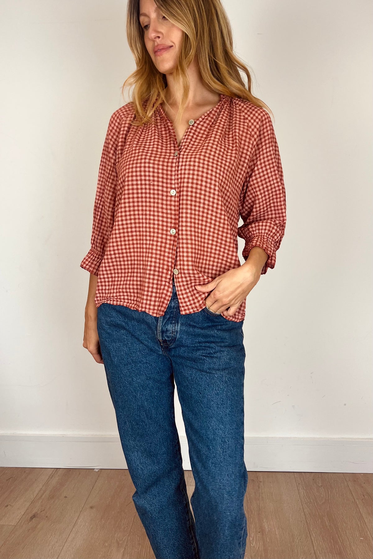 Gingham Blouse