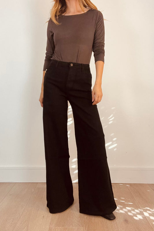 Black High Waisted Wide Leg jeans