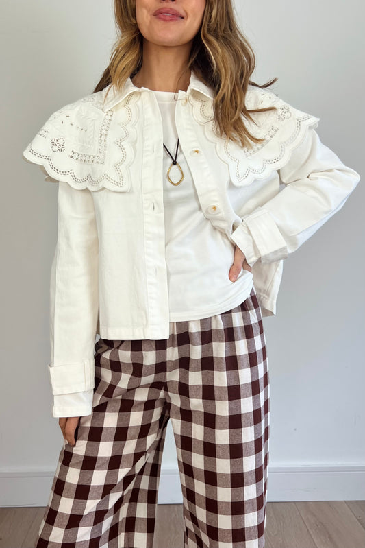 Oversized Collar Detail Jacket