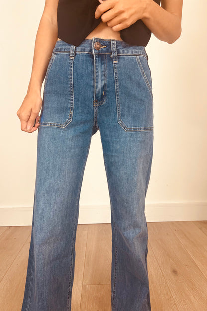 The Wide Leg Toxik Jeans in Mid Wash