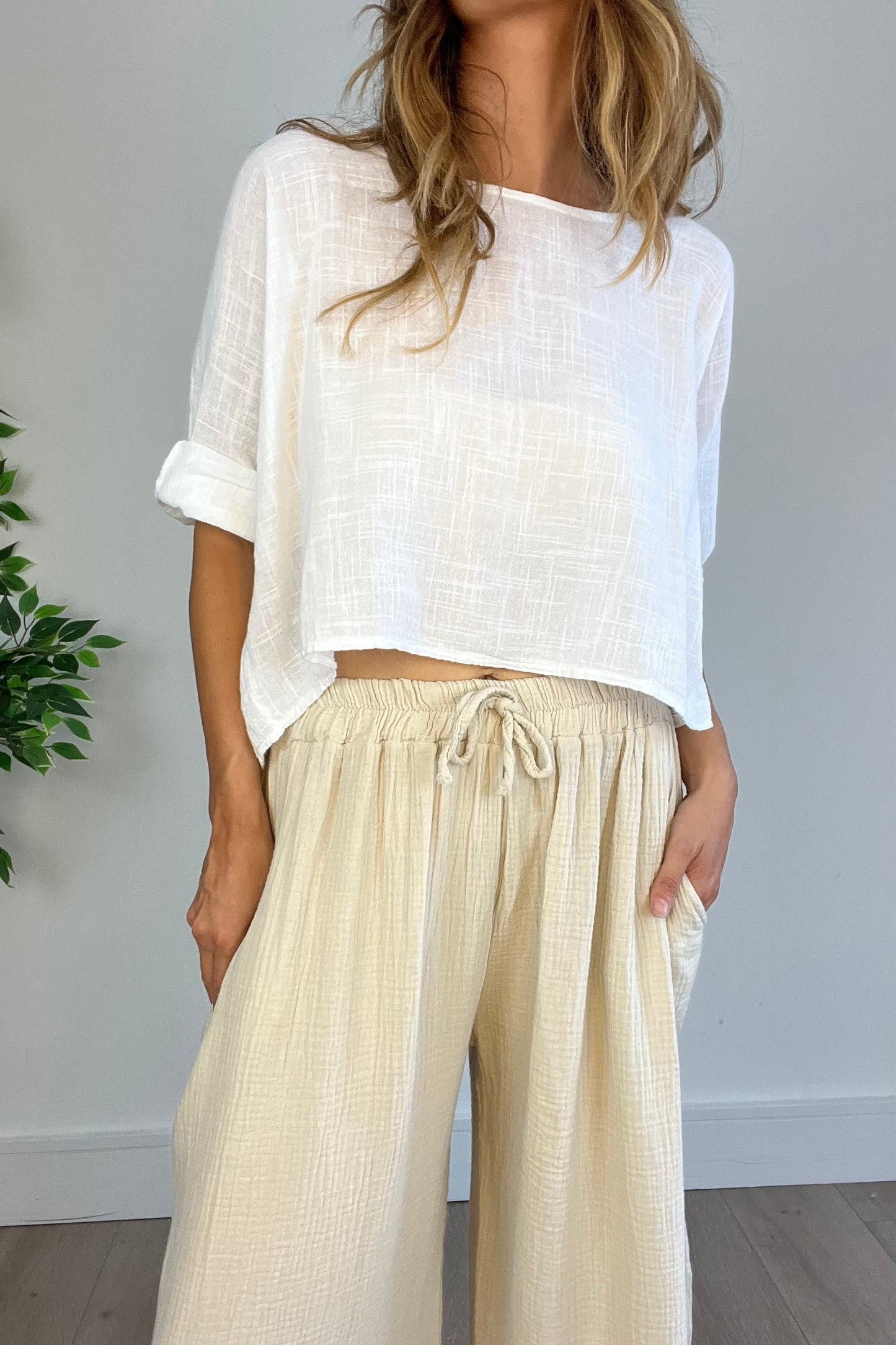 Lightweight Boxy Tee in White