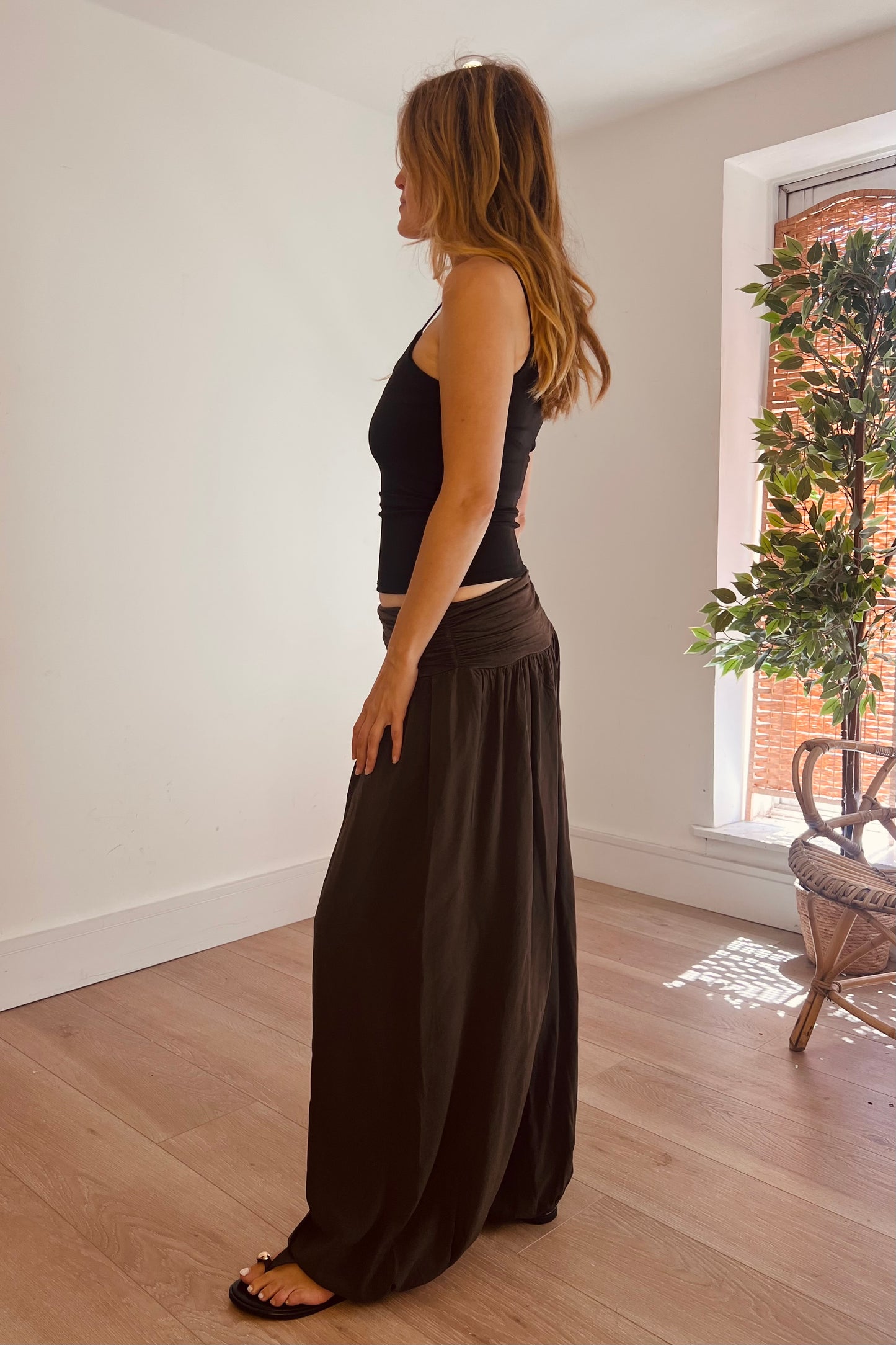 Harem Trousers in Brown