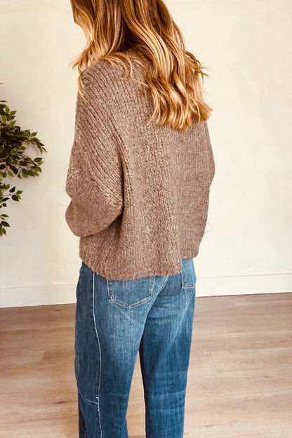 Chunky Cardigan in Mocha
