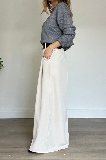 Belted Wide Leg Trousers