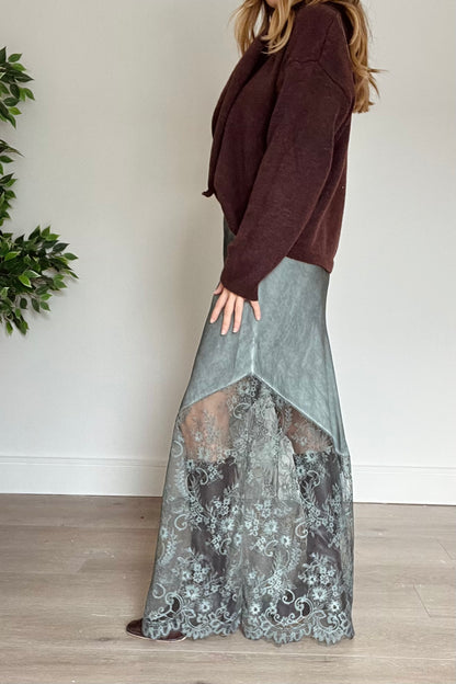 Lace Detail Maxi Skirt